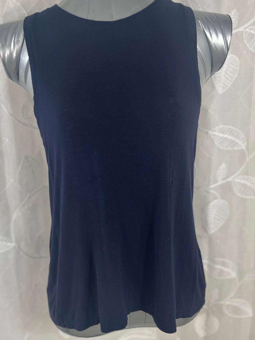 Halogen Navy Sleeveless Crewneck Tank